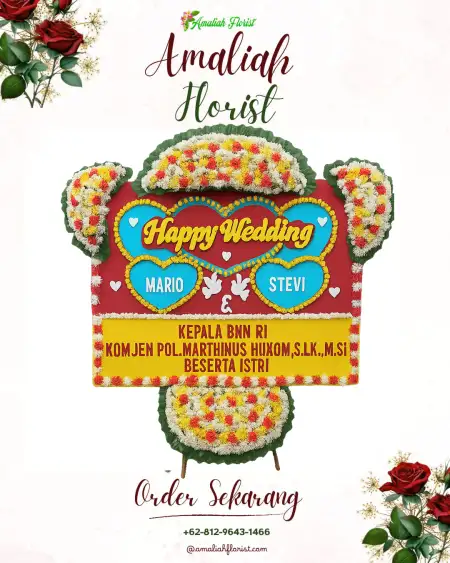Papan Bunga Pernikahan Potorono